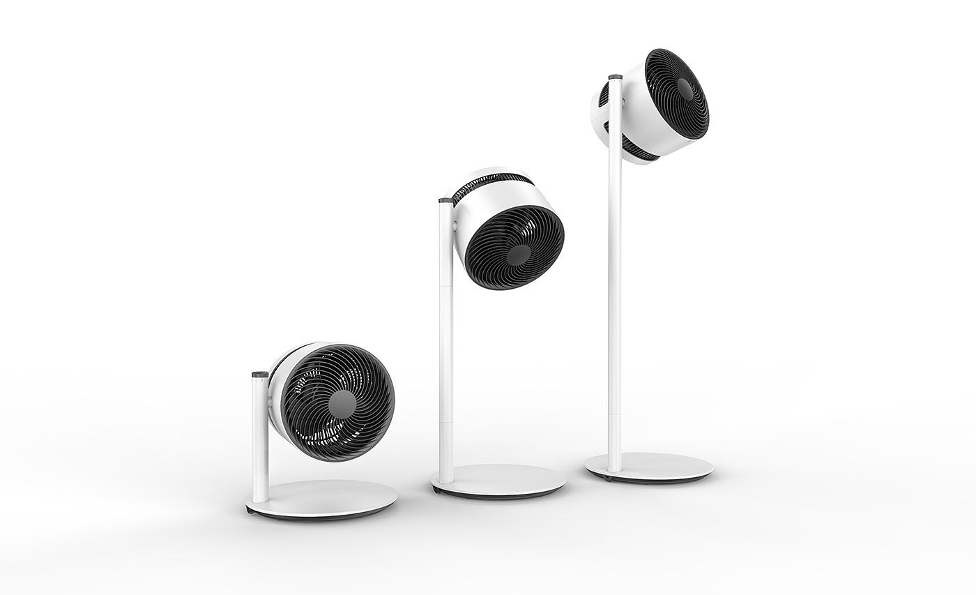 Fan，household，Desktop，to ground，white，