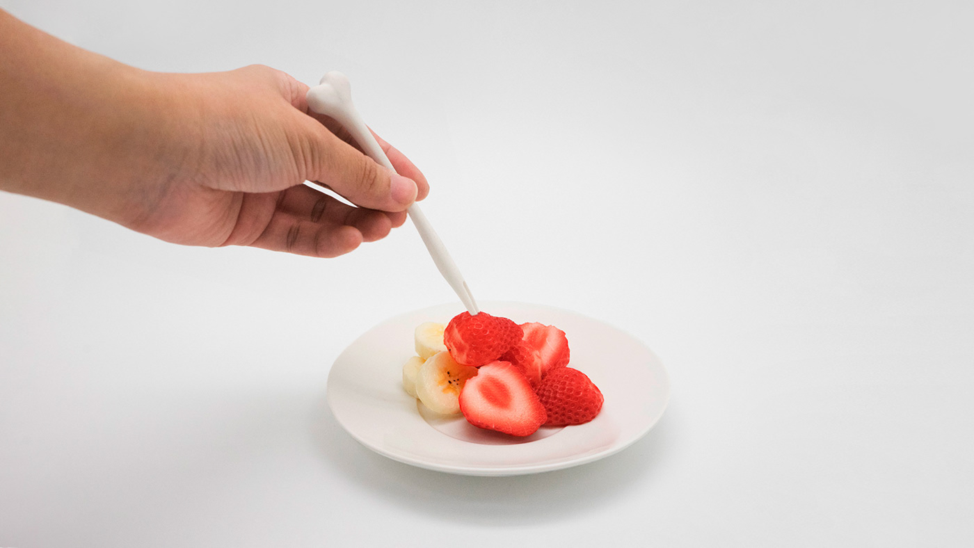 Bone fork，ceramics，white，concept，