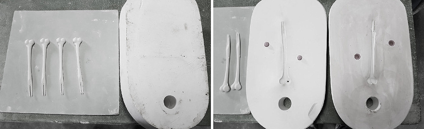 Bone fork，ceramics，white，concept，