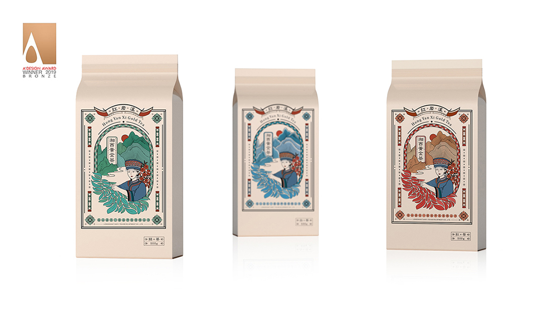 Tea packaging，Chinese style，Hongyanxi gold tea，packing design，Moment creativity，Zeng Ling，