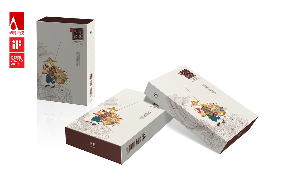 Zeng Ling，Moment creativity，Suddenly, the ancient French cured duck，packing design，Food packaging，Chinese style，