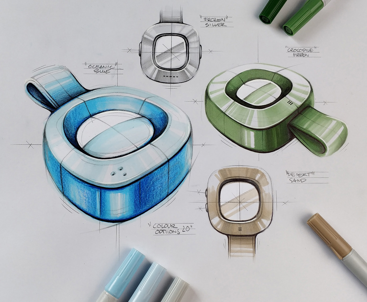 Hand drawn，sketch，painting，color，Marius Kindler，