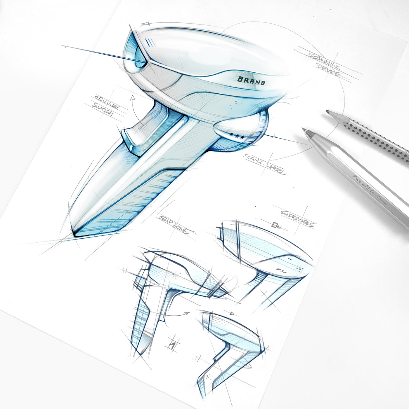 Hand drawn，sketch，painting，color，Marius Kindler，