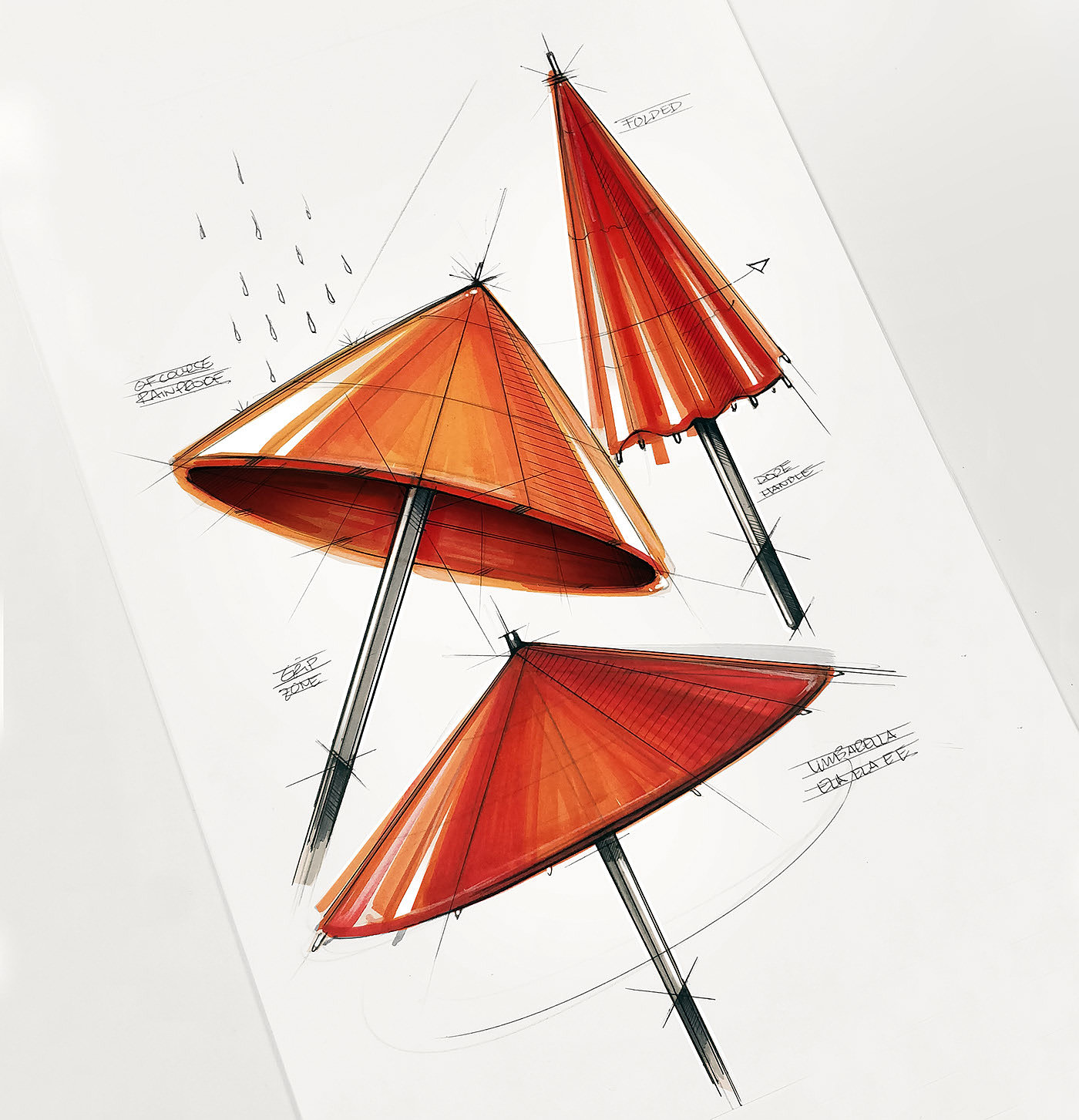 Hand drawn，sketch，painting，color，Marius Kindler，