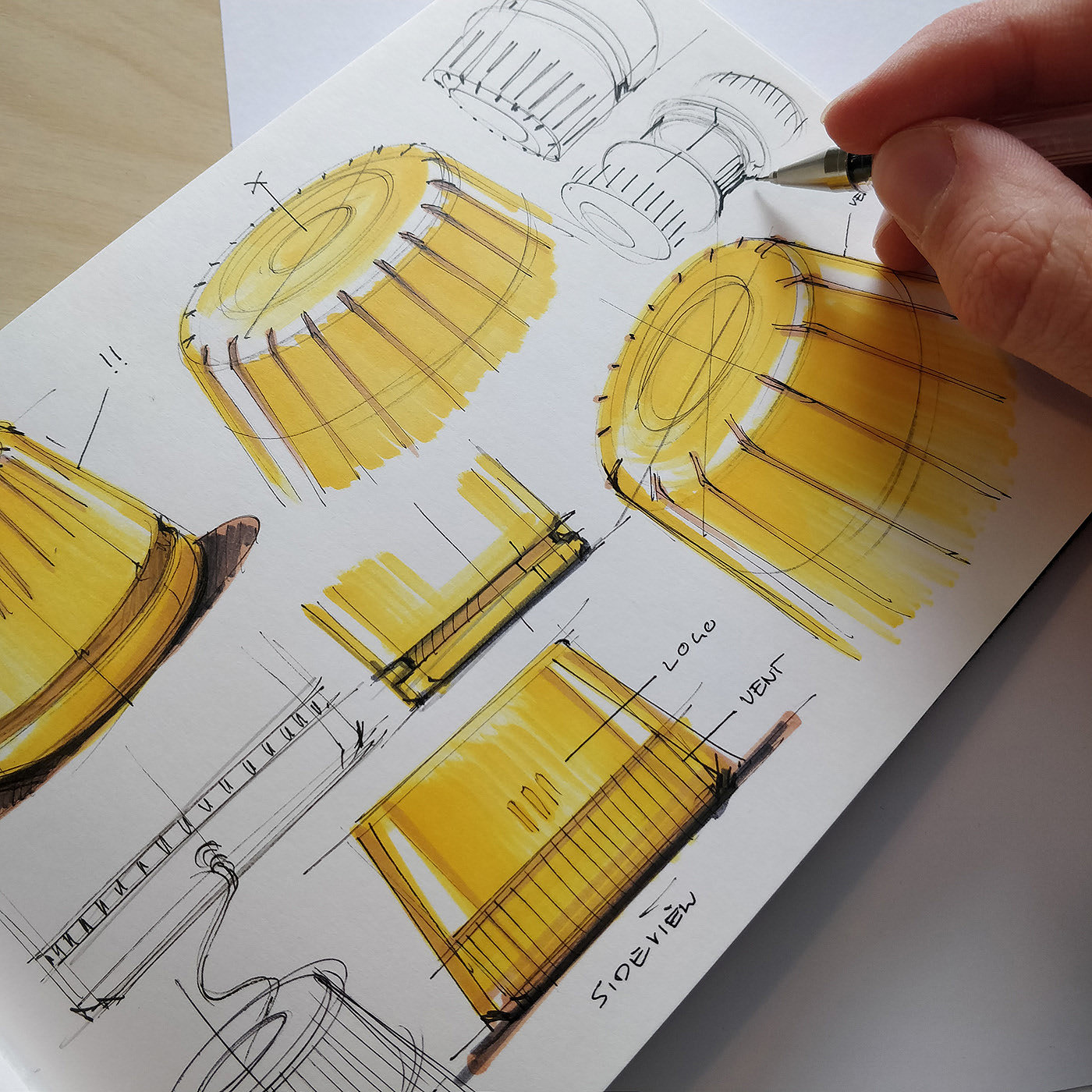 Hand drawn，sketch，painting，color，Marius Kindler，
