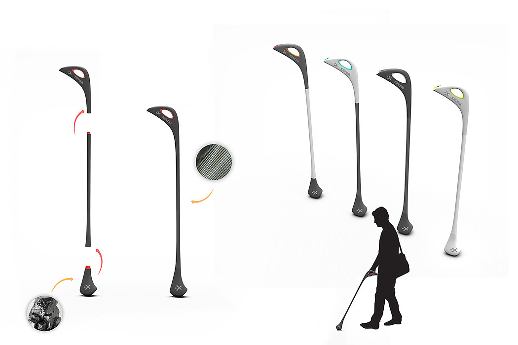 a cane，Kevlar-49，Independent support，