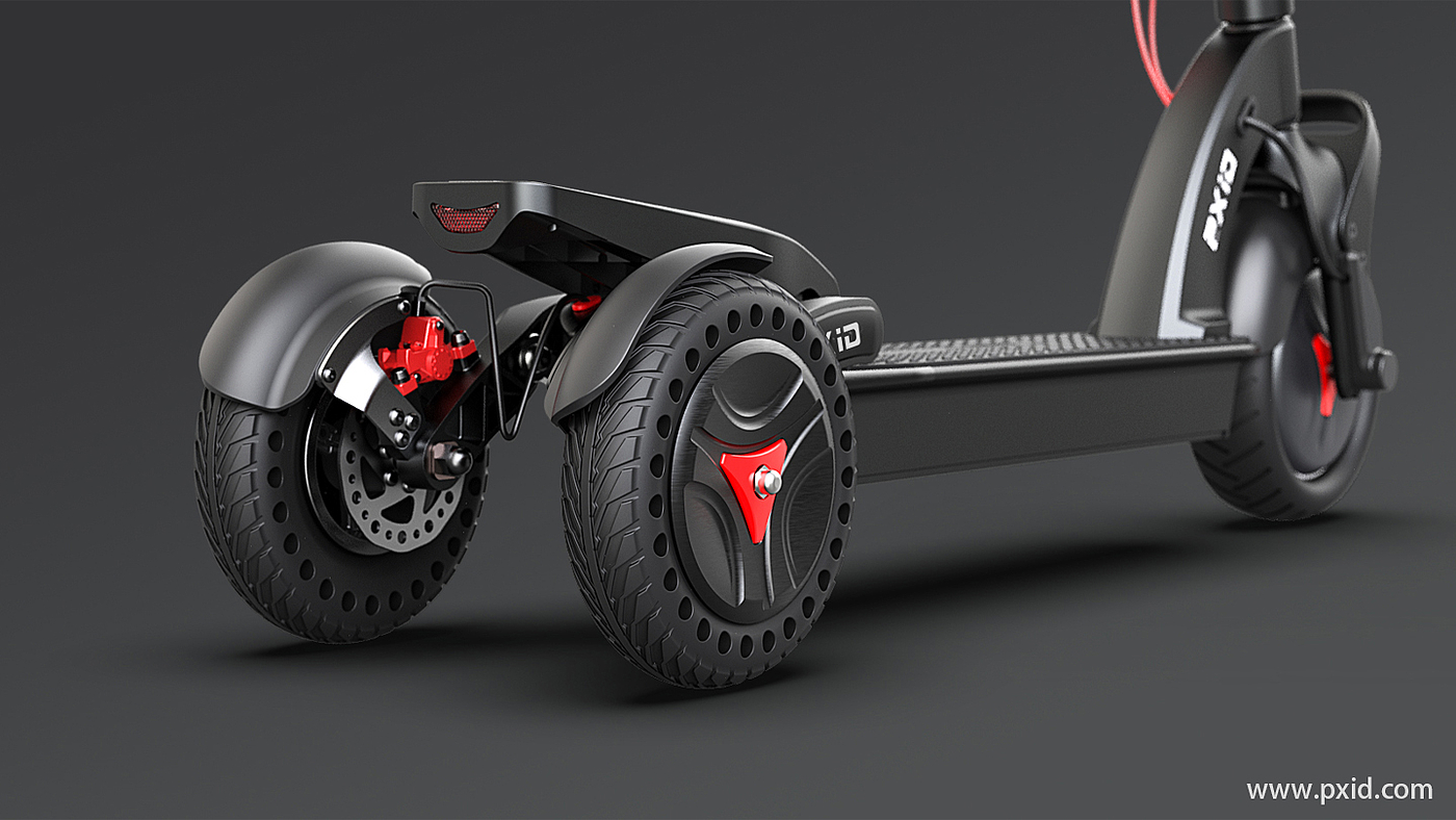 电动滑板车设计，滑板车设计，电动车设计，代步工具设计，