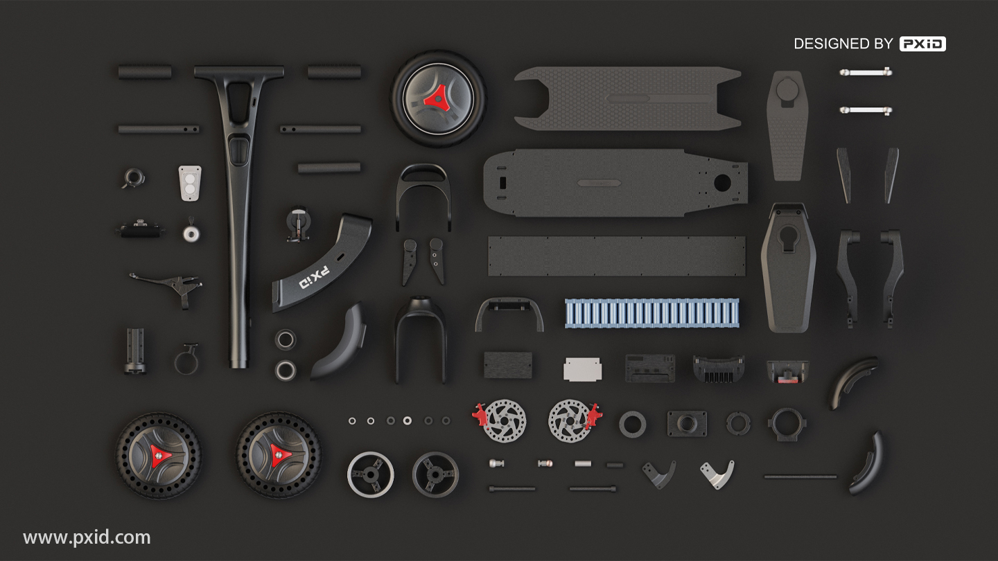 Design of electric scooter，Scooter design，Electric vehicle design，Design of transportation tools，