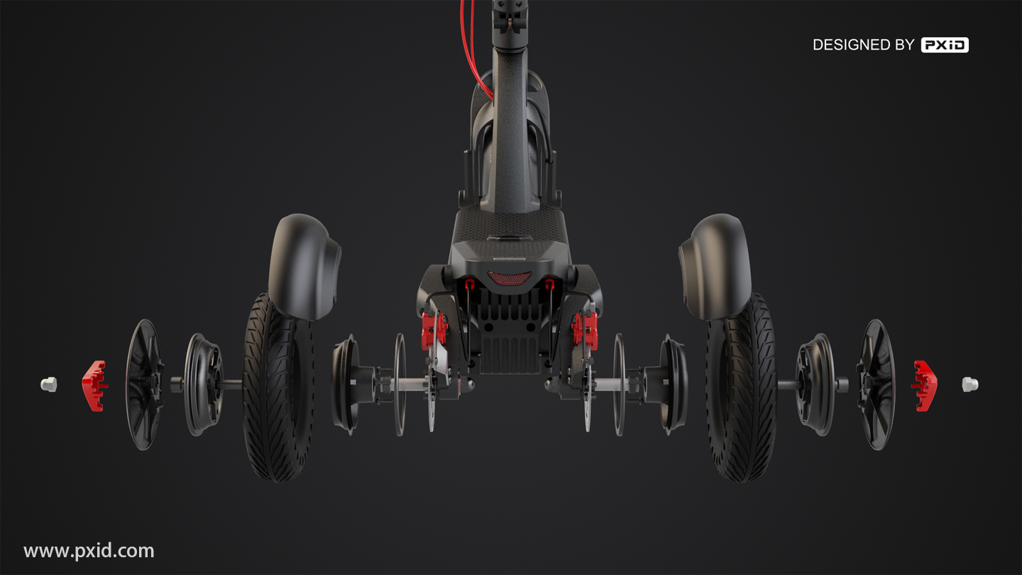Design of electric scooter，Scooter design，Electric vehicle design，Design of transportation tools，