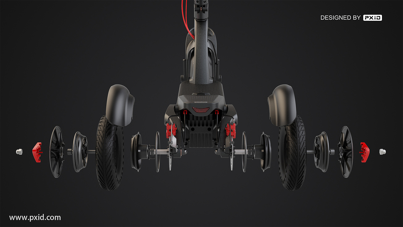 Design of electric scooter，Scooter design，Electric vehicle design，Design of transportation tools，