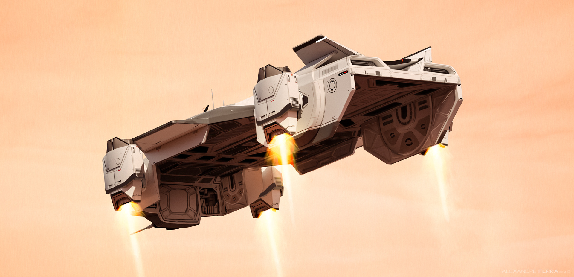 airship，Film and television model，three-dimensional model，white，Nausicaa Spaceship，