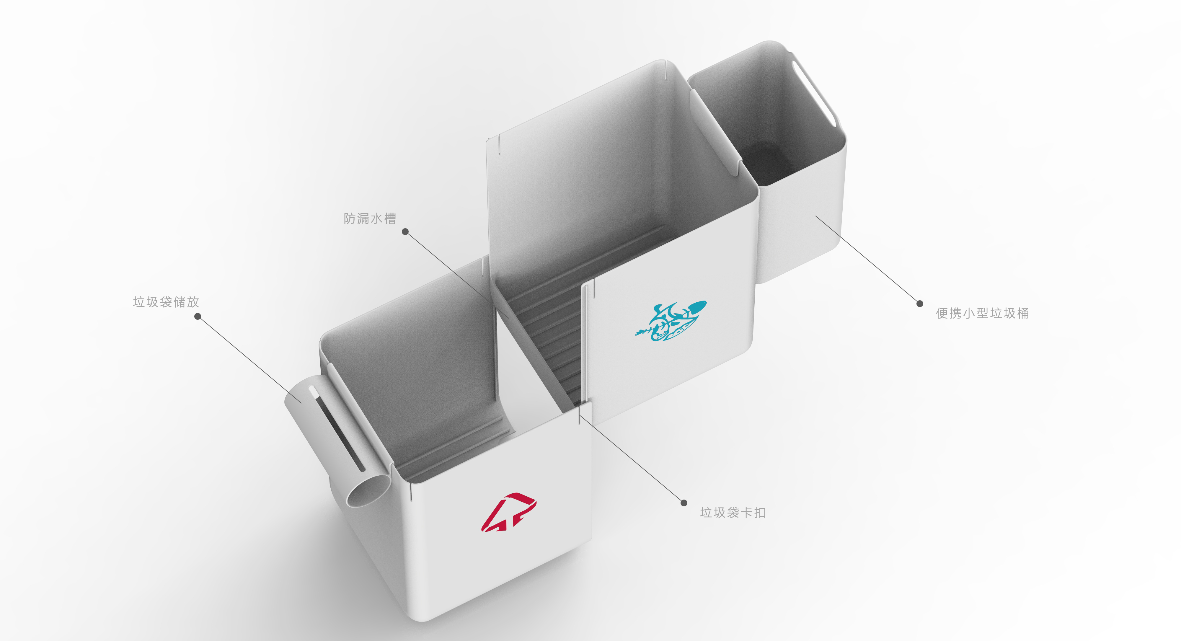 trash can，classification，portable，Classified trash can，