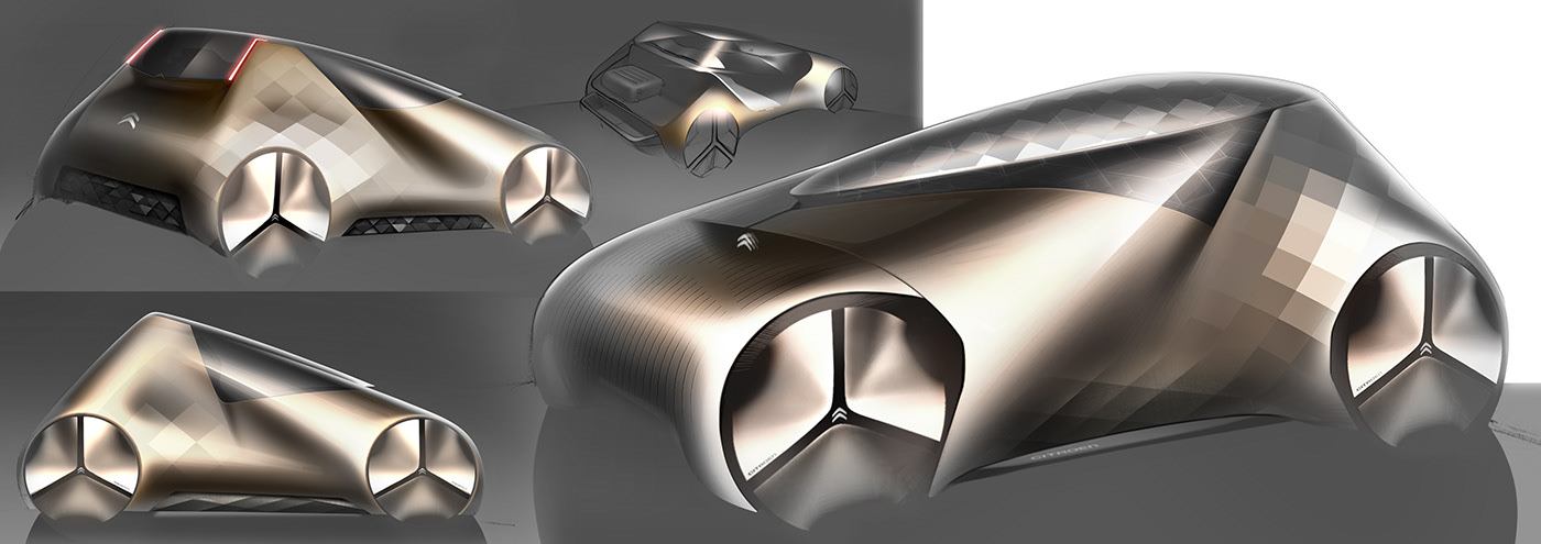 future，Hand drawn，concept，automobile，