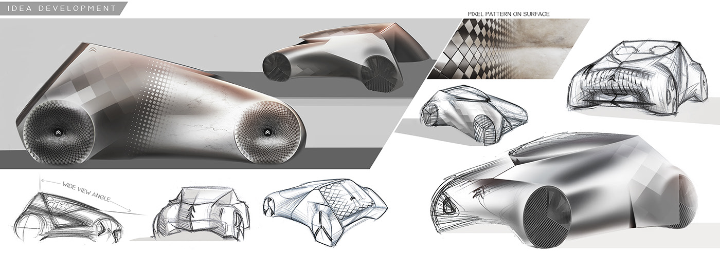 future，Hand drawn，concept，automobile，