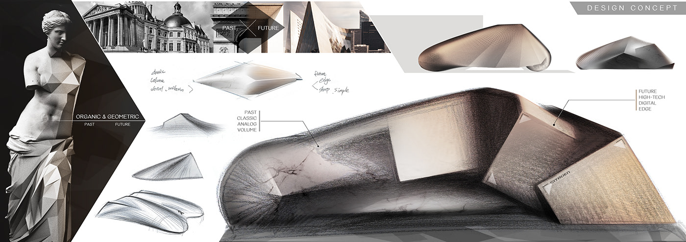 future，Hand drawn，concept，automobile，