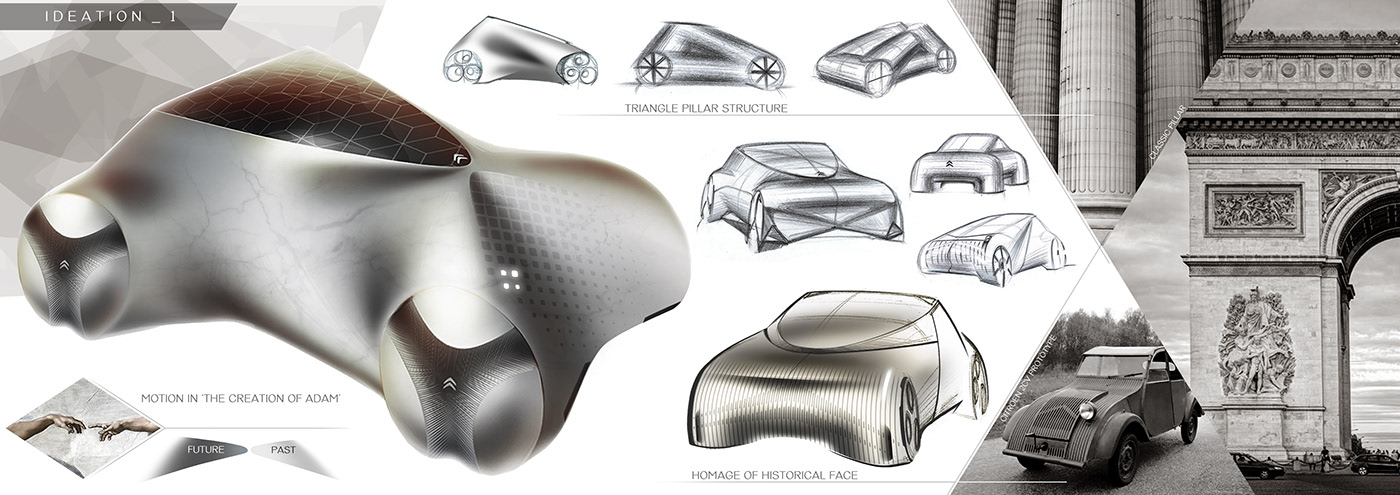 future，Hand drawn，concept，automobile，