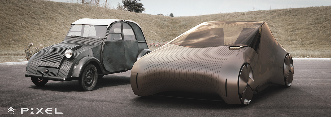 future，Hand drawn，concept，automobile，