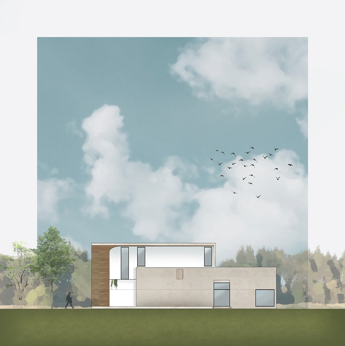 Architecture，interaction，Mediterranean style，Interior design，YNH1，