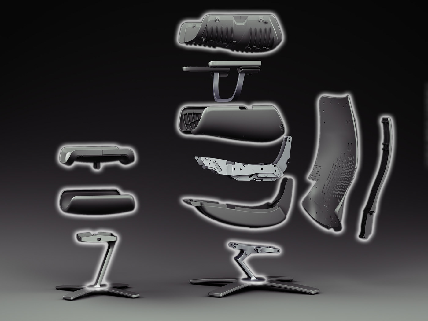 Revive，deck chair，modeling，Render，