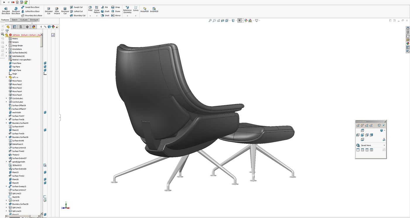 Revive，deck chair，modeling，Render，