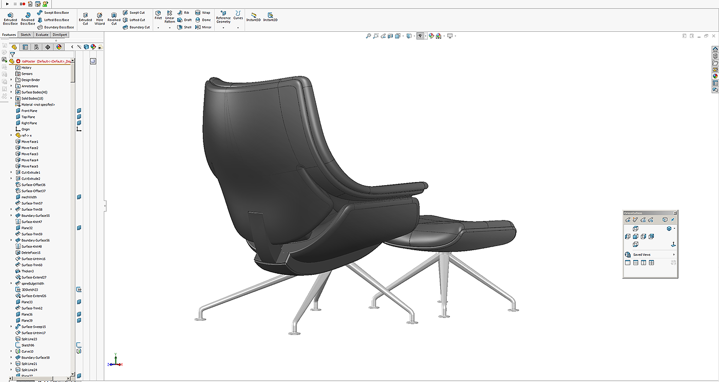 Revive，deck chair，modeling，Render，