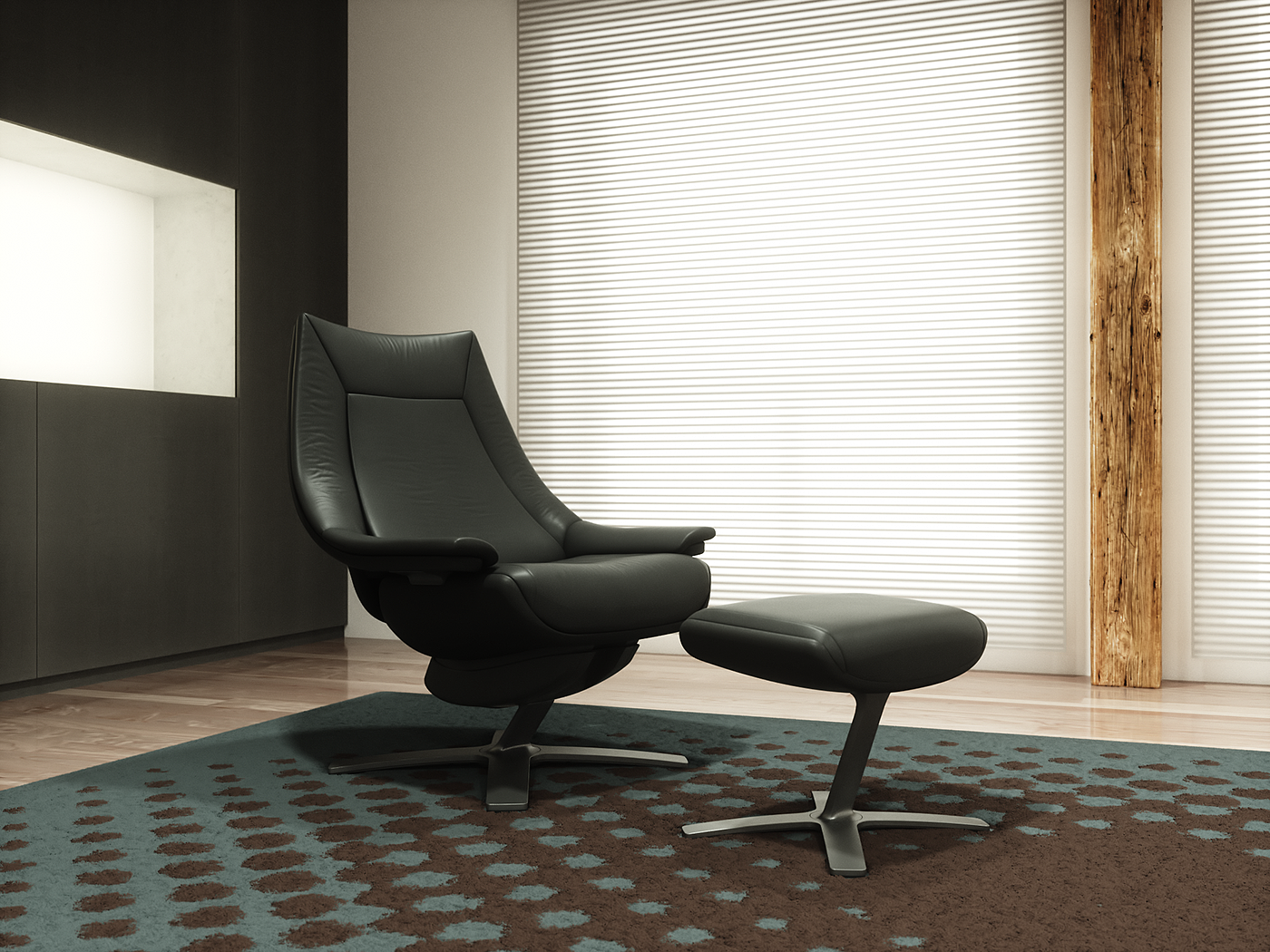 Revive，deck chair，modeling，Render，