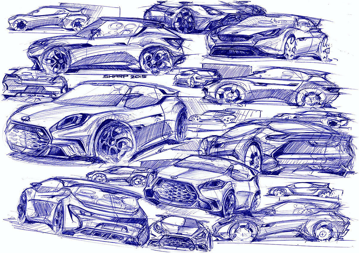 概念车，草图，汽车草图，