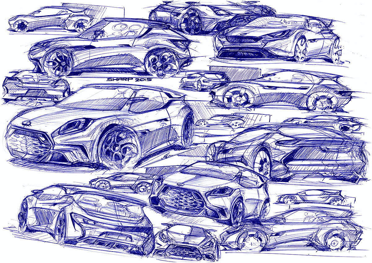 Concept Car，sketch，Car sketch，
