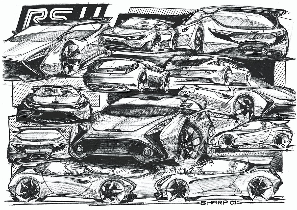 Concept Car，sketch，Car sketch，