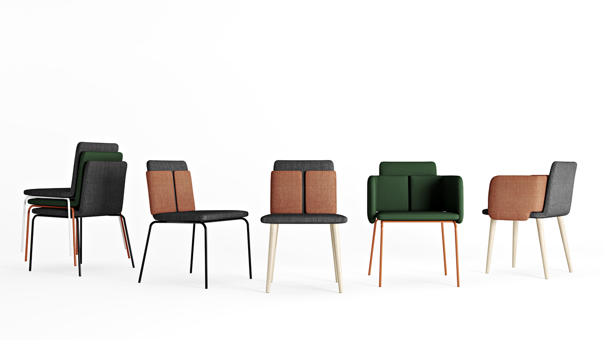 furniture design ，chair，product design，twins，