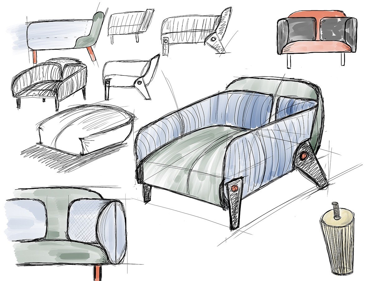 furniture design ，chair，product design，twins，