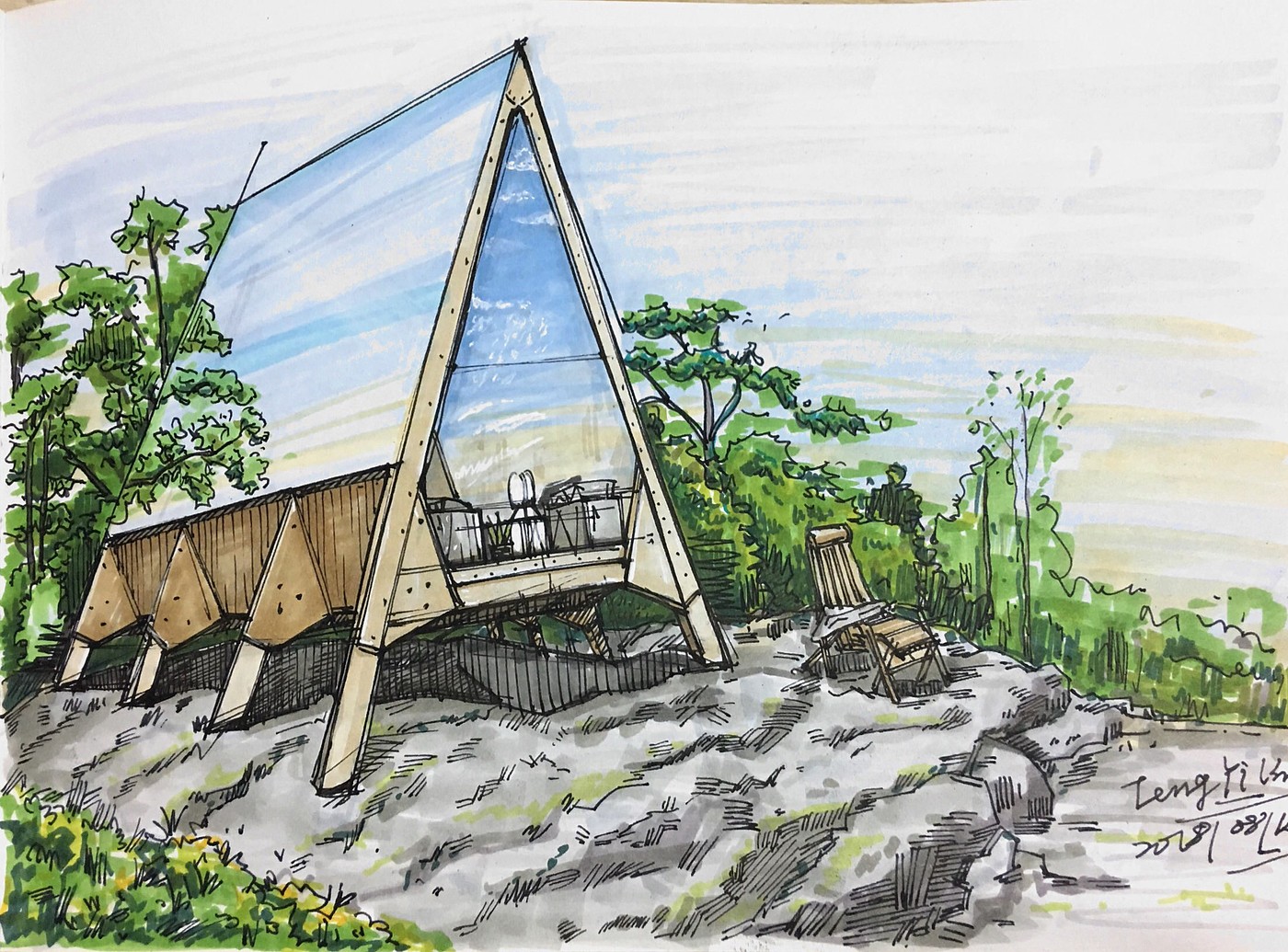 Teng Yilin，Designer's hand-painted book，Illustration design，Pursue dream Jiangnan Design Postgraduate Entrance Examination，