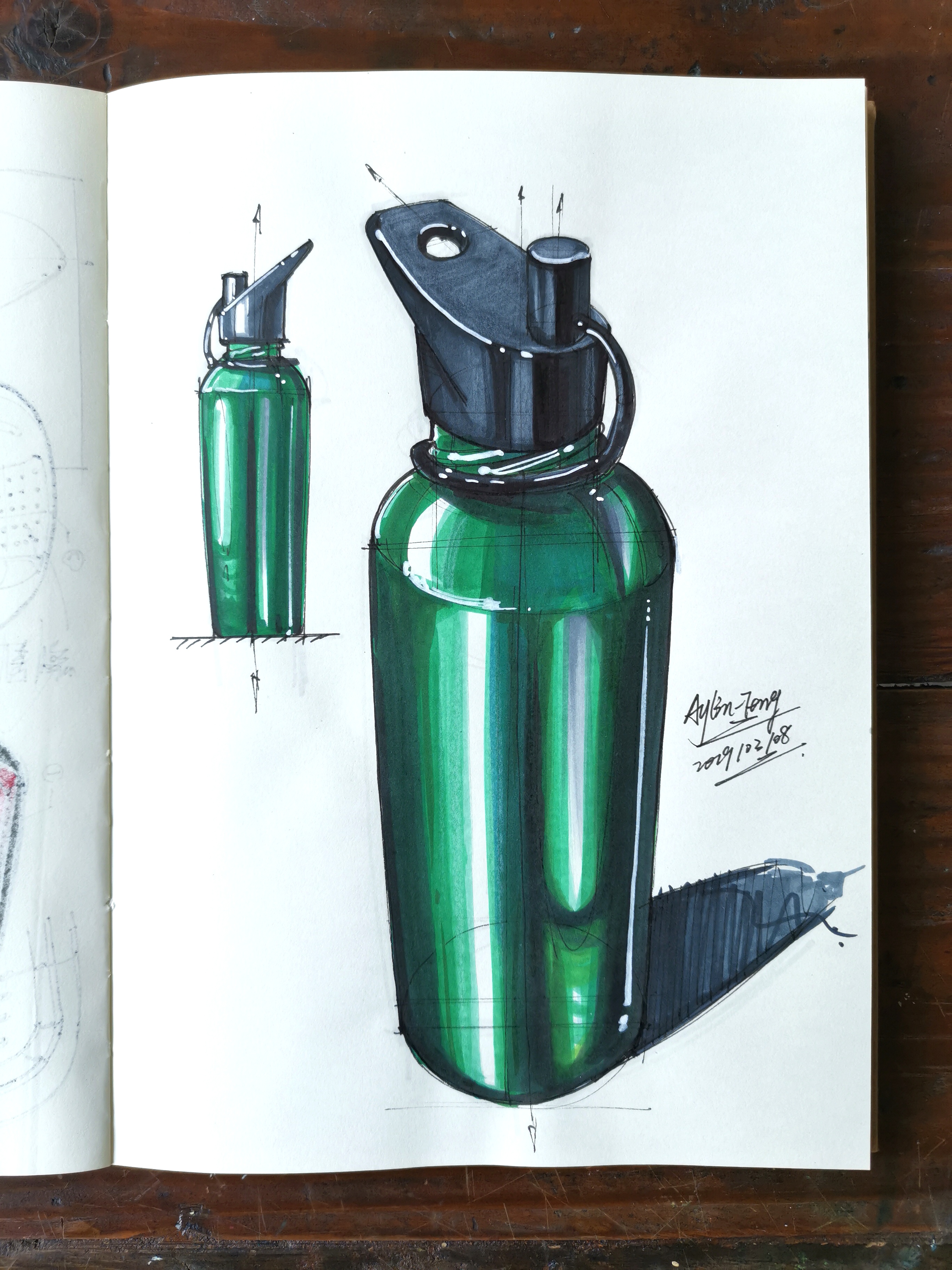 Teng Yilin，Postgraduate entrance examination for industrial product design，Hand drawn industrial product design，Designer's hand-painted book，Pursue dream Jiangnan Design Postgraduate Entrance Examination，