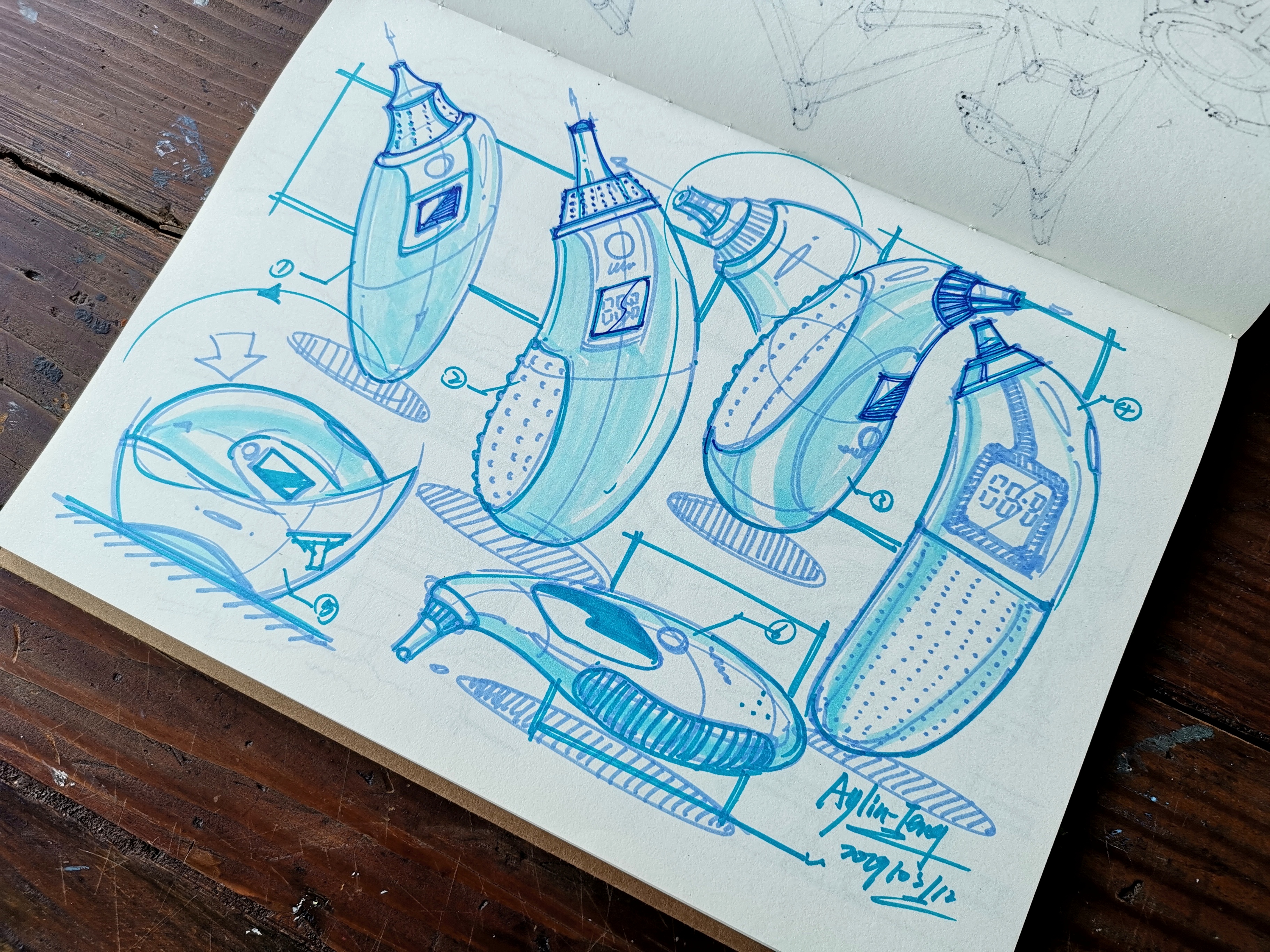 Teng Yilin，Postgraduate entrance examination for industrial product design，Hand drawn industrial product design，Designer's hand-painted book，Pursue dream Jiangnan Design Postgraduate Entrance Examination，