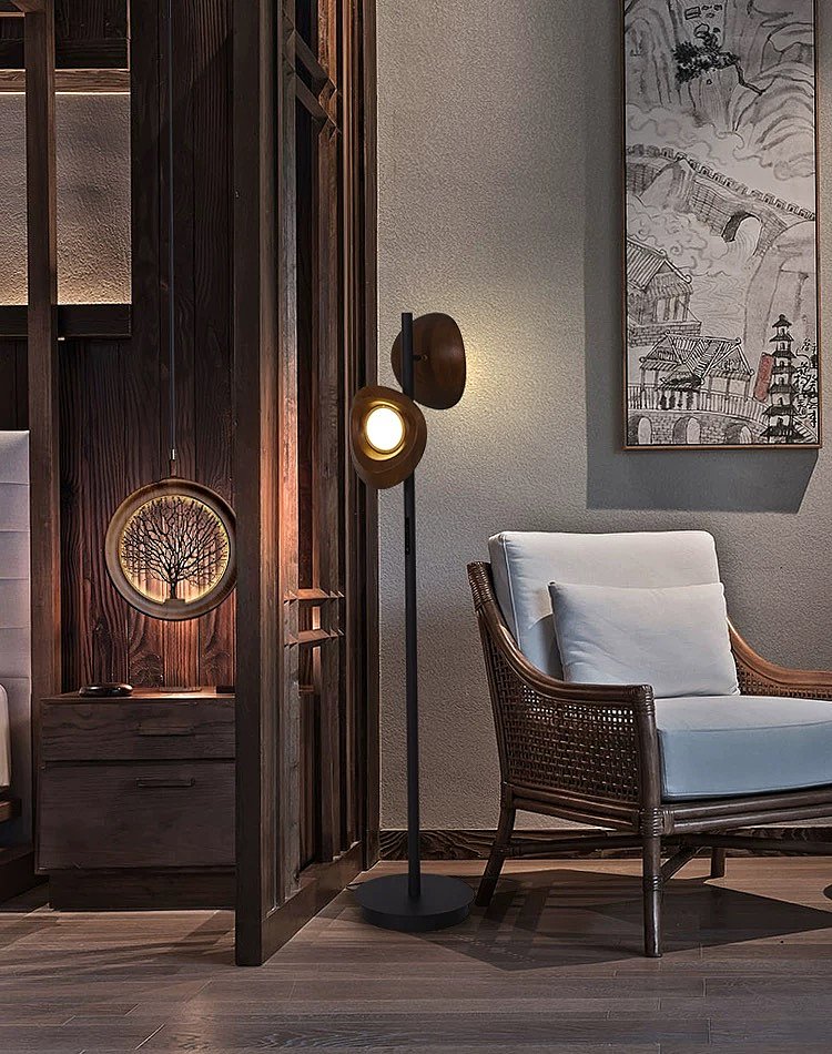 Original, new Chinese style, wooden, lamps, floor lamps，