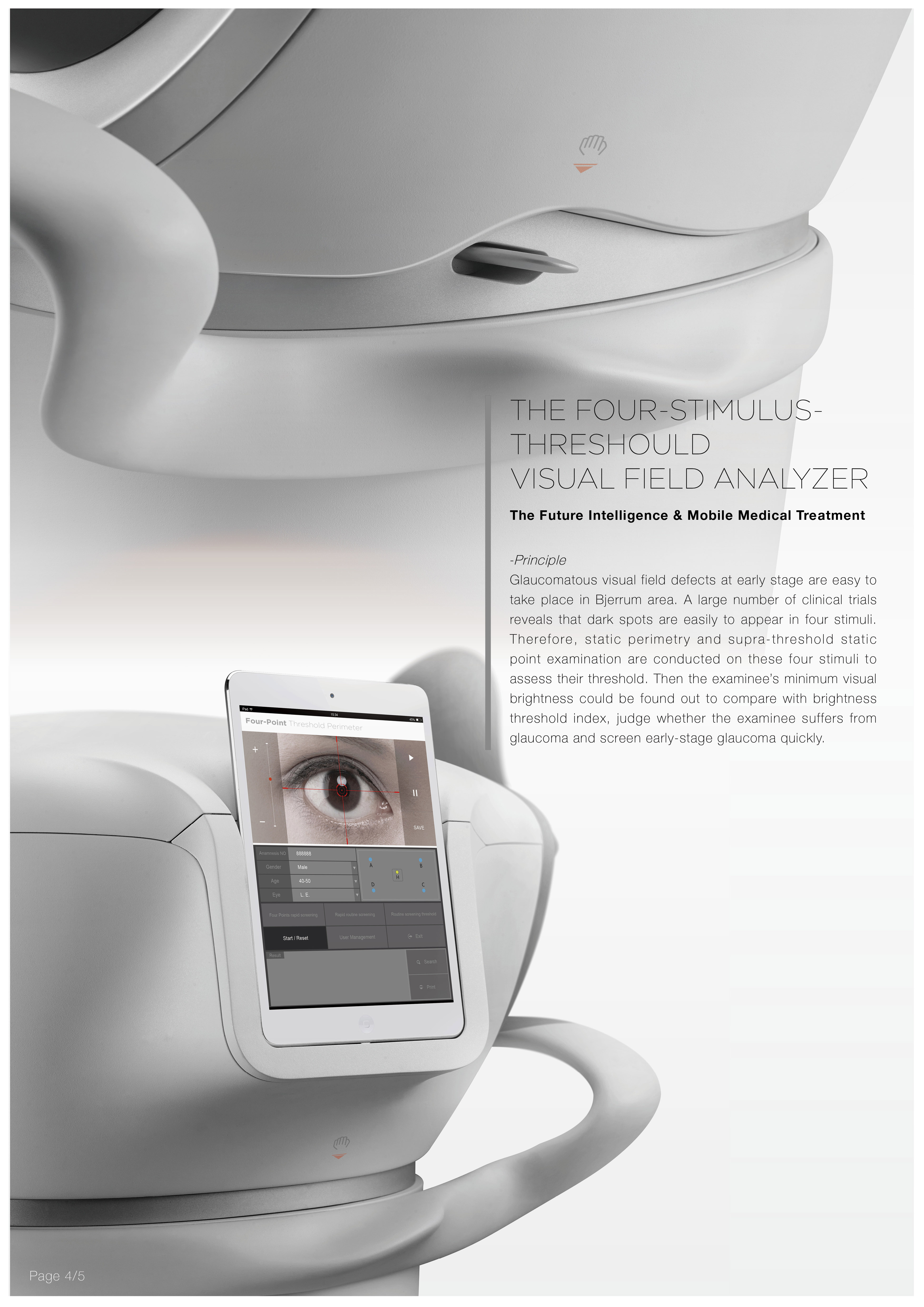 Four point threshold perimetry，