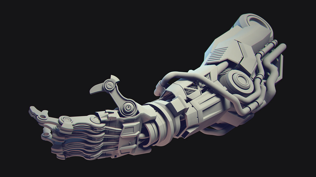 industrial design，Mechanics，Arm，3dmax，