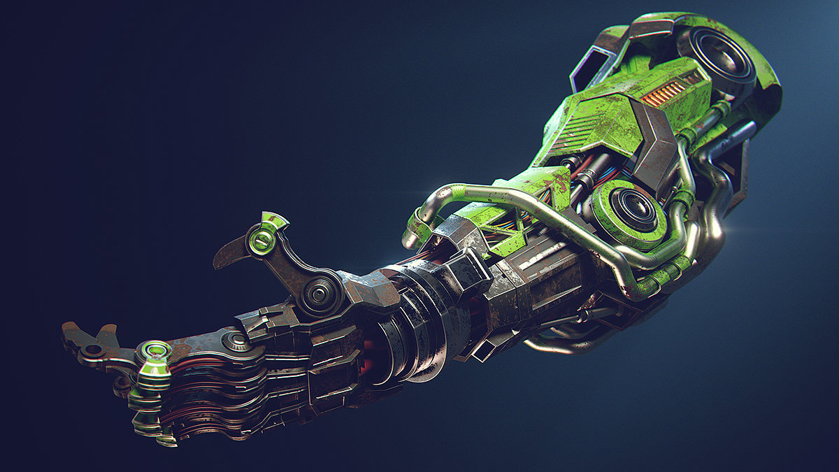 industrial design，Mechanics，Arm，3dmax，