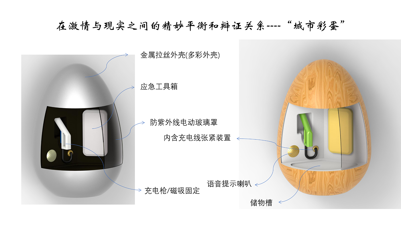 Street design，Charging pile，a storage battery car，charge，