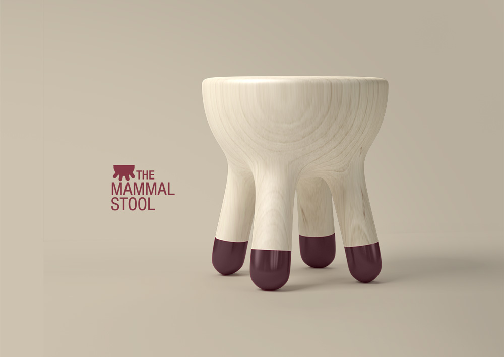 cow，Design，mammal，stool，furniture，