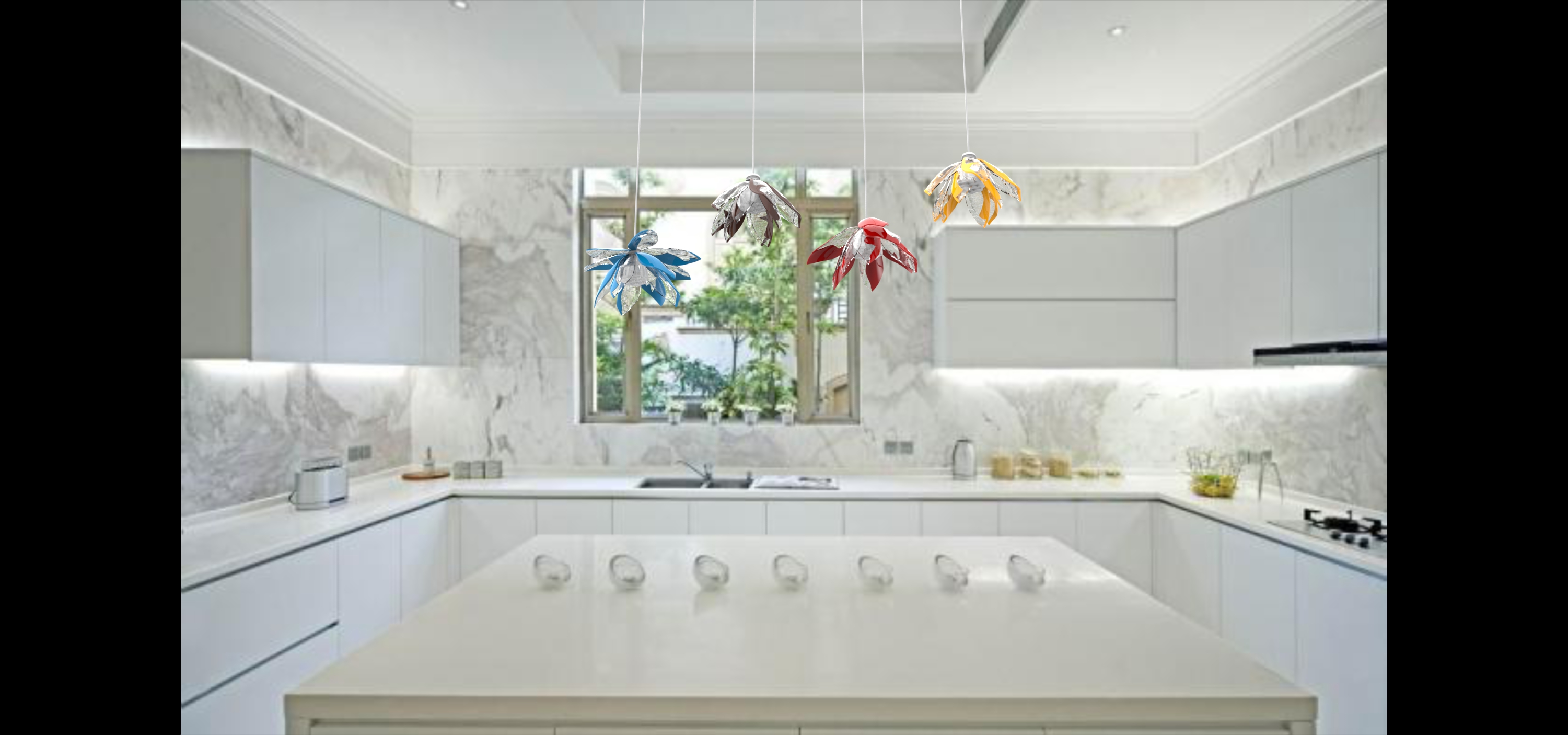 Lamps, bionic design, lotus，