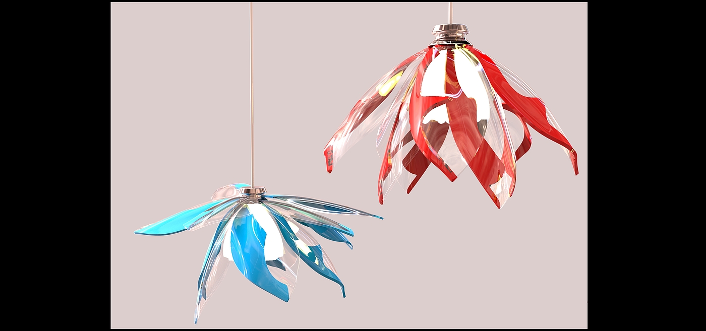 Lamps, bionic design, lotus，