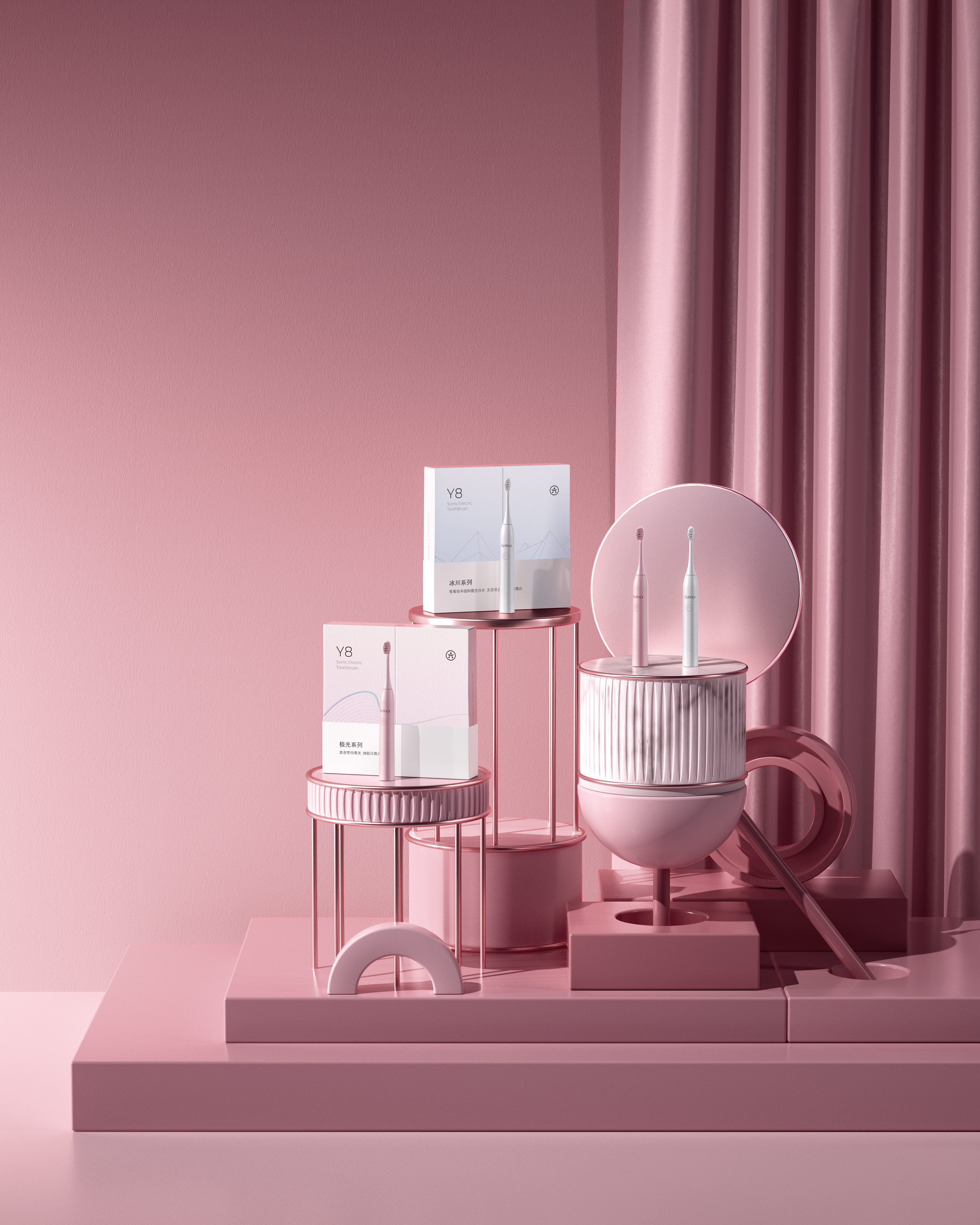 Toothbrush rendering，