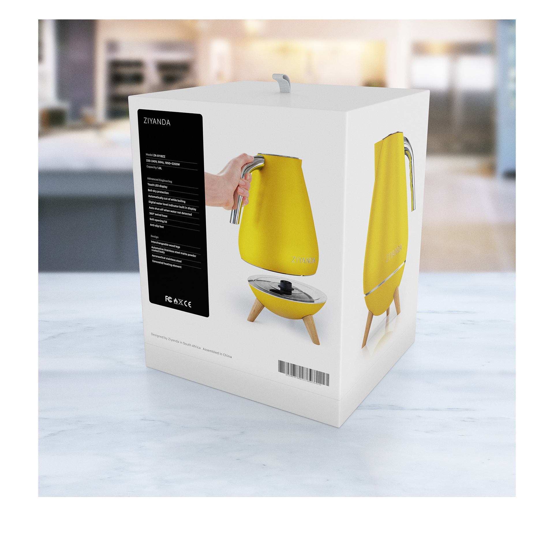 Electric kettle，Ziyanda Kettle，extravagant，Streamline，