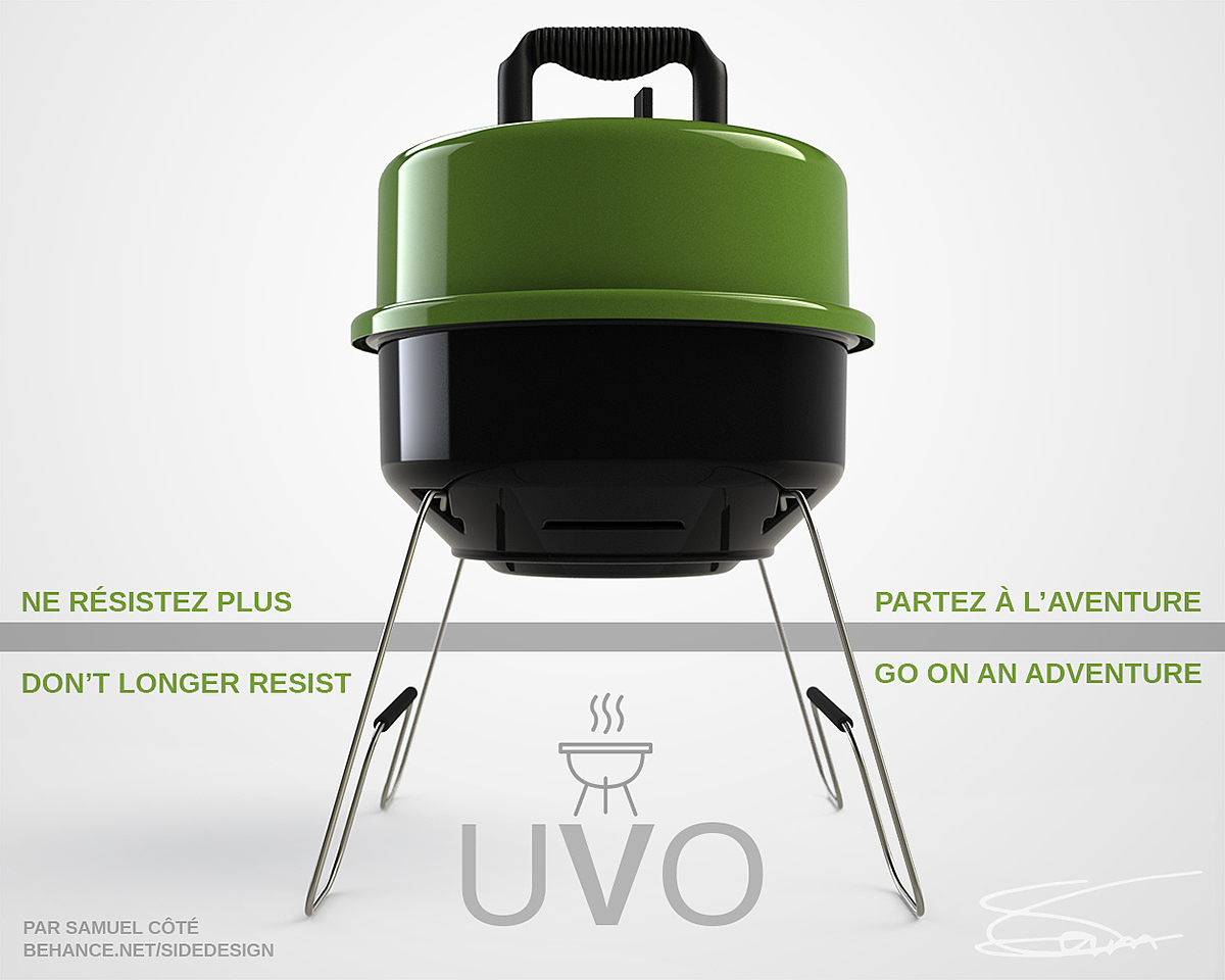 Reprint，industrial design，product design，Charcoal barbecue，camp，outdoors，