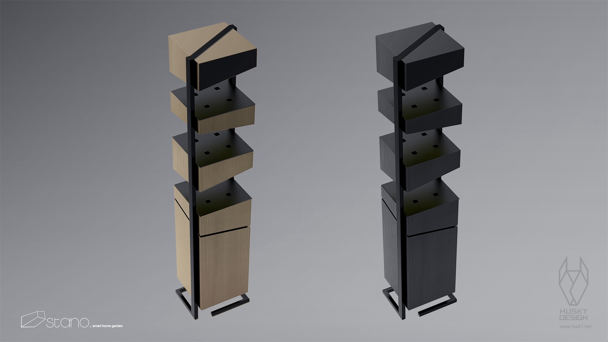 Husky design，garden，plant，