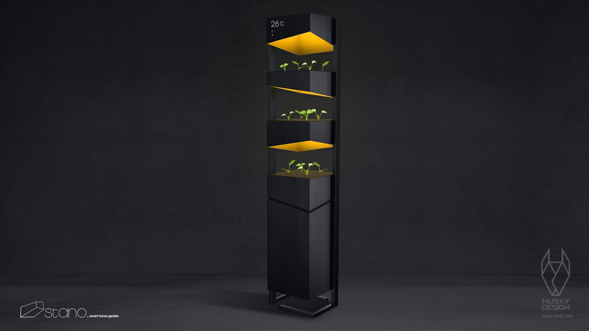 Husky design，garden，plant，