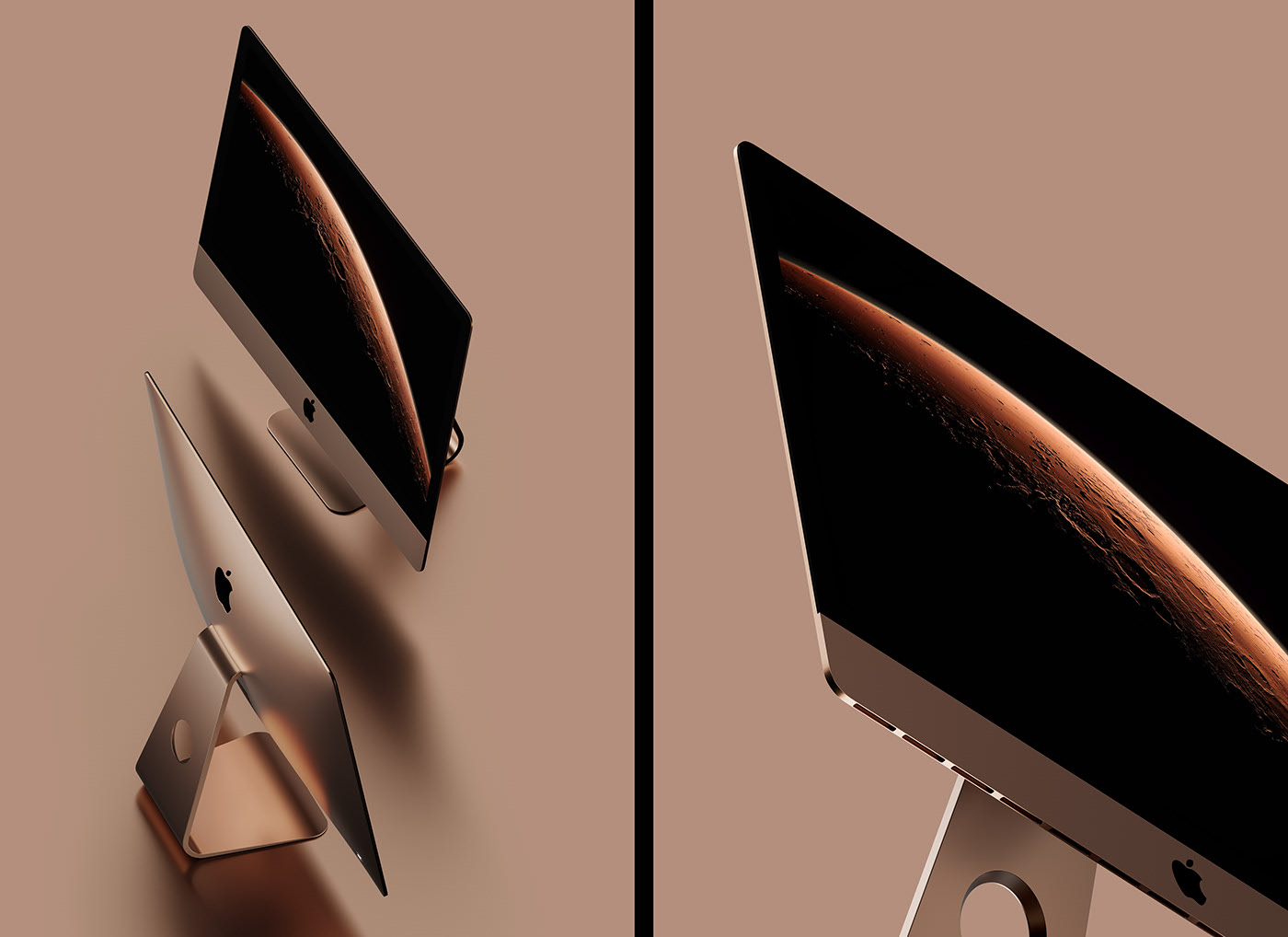 imac，macbook，Mac professional，golden，