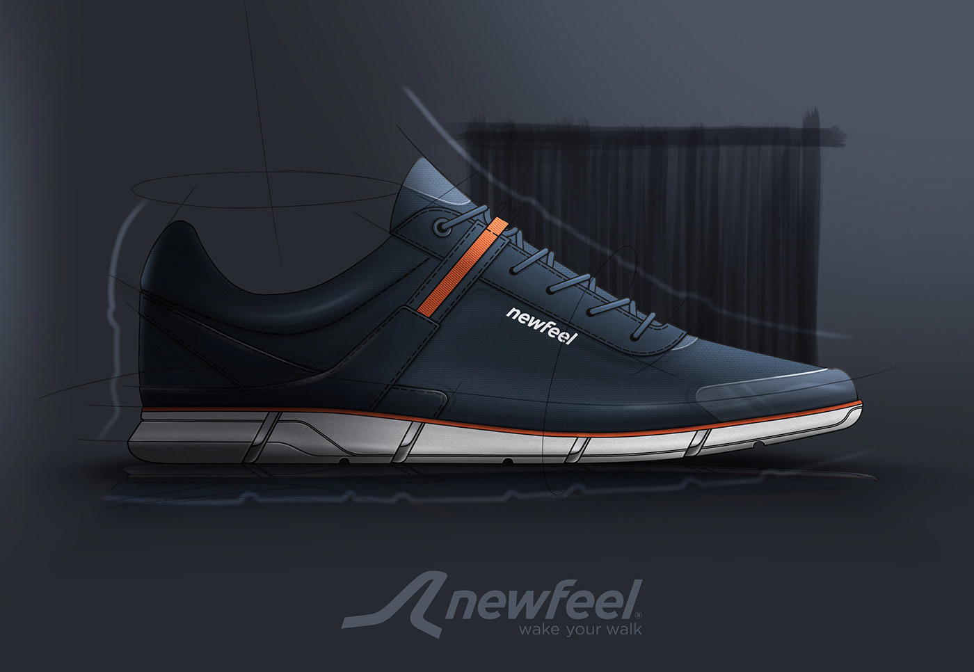 Hand drawn shoes，sneakers，Decathlon ，