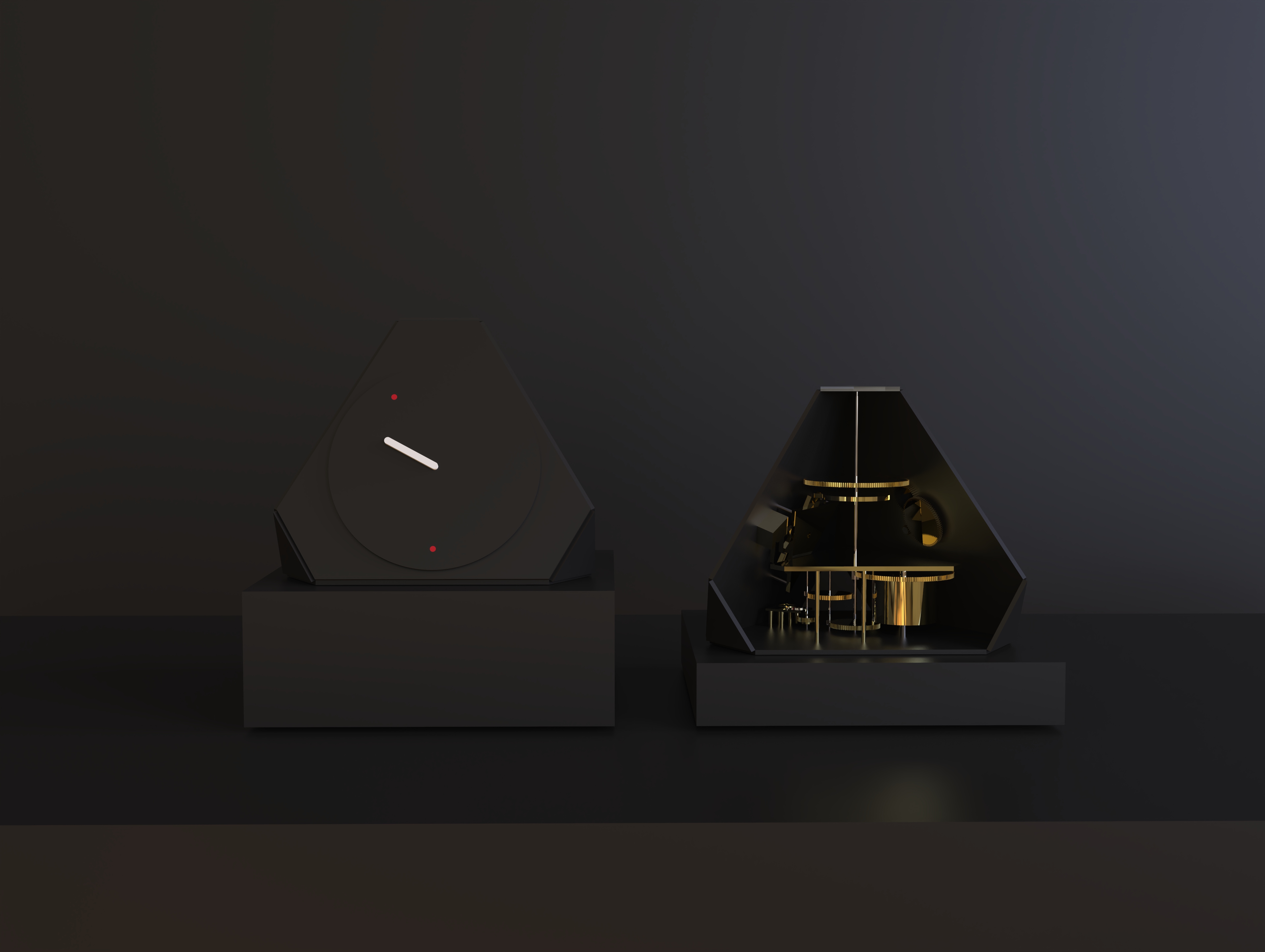 Mechanics，Clock，Design，Minimalist，